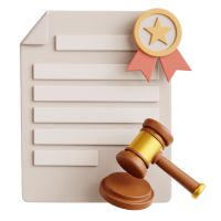 image-illustrant-un-marteau-de-justice-et-un-contrat